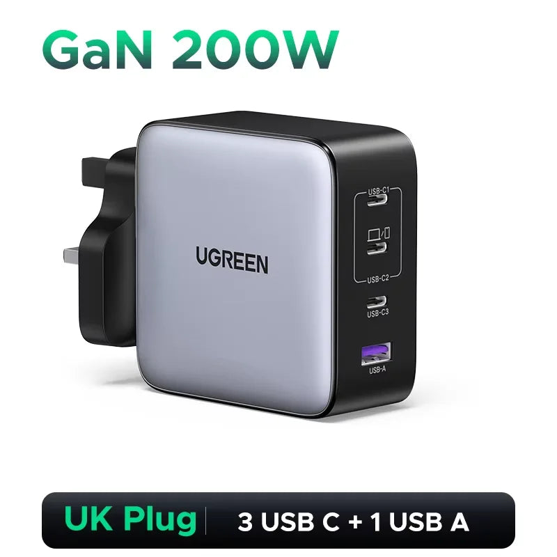 Cargador de Viaje UGREEN 200W GaN