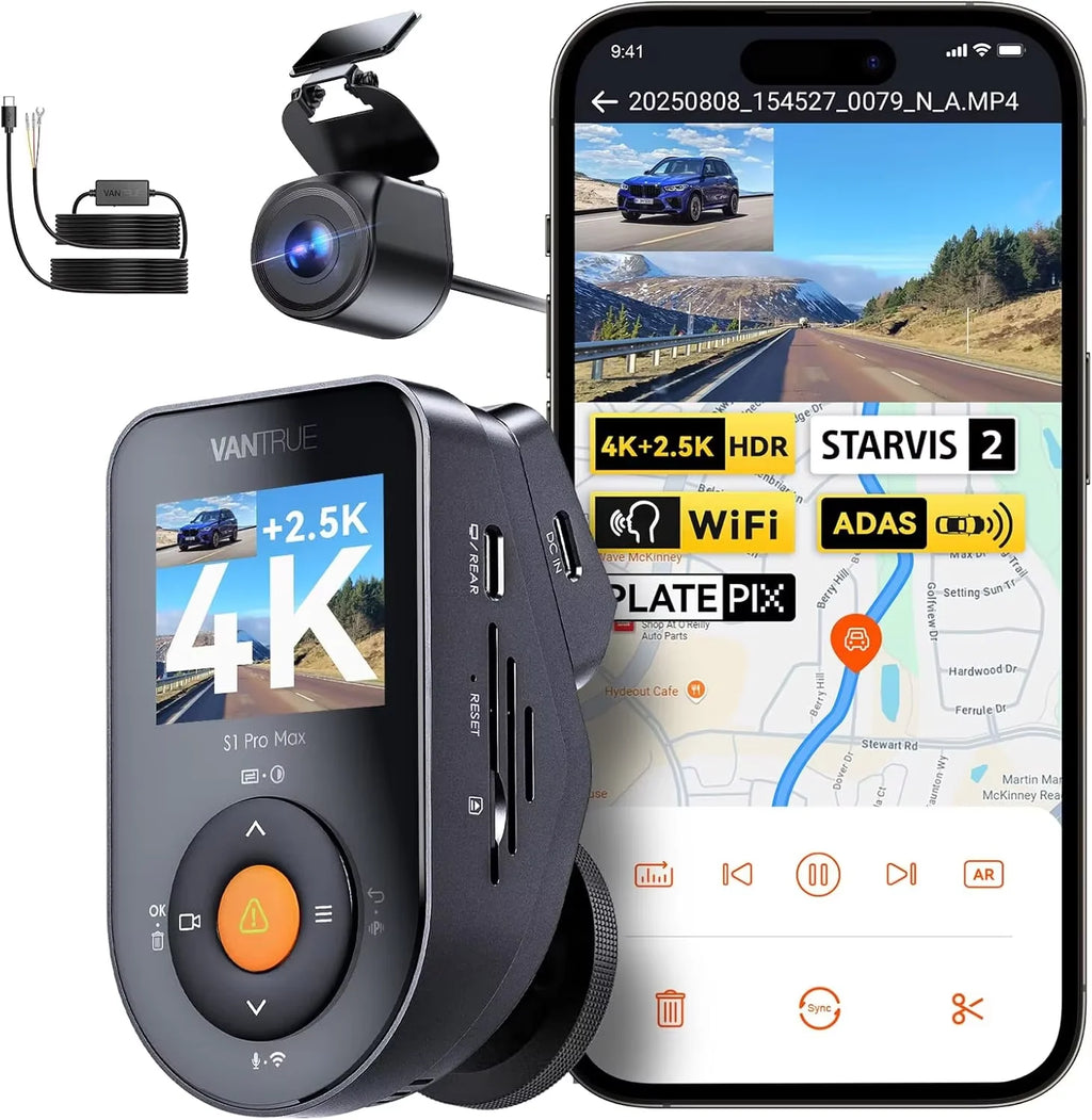Vantrue S1 Pro Max 4K+2.5K DashCam 5G