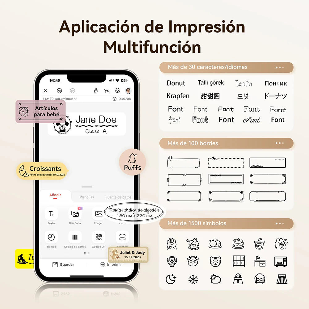 Impresora térmica Niimbot D110 Mini Handheld