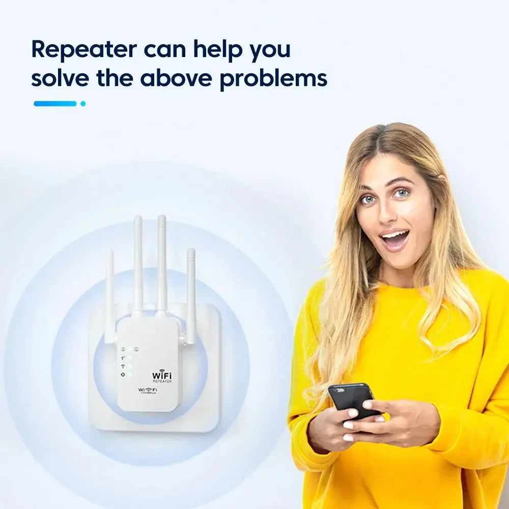 Repetidor WiFi WALRAM 300Mbps 2.4G con 4 Antenas