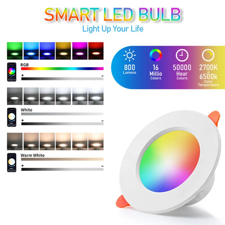 Tuya Smart LED Downlight Bluetooth Recessed Led Spot