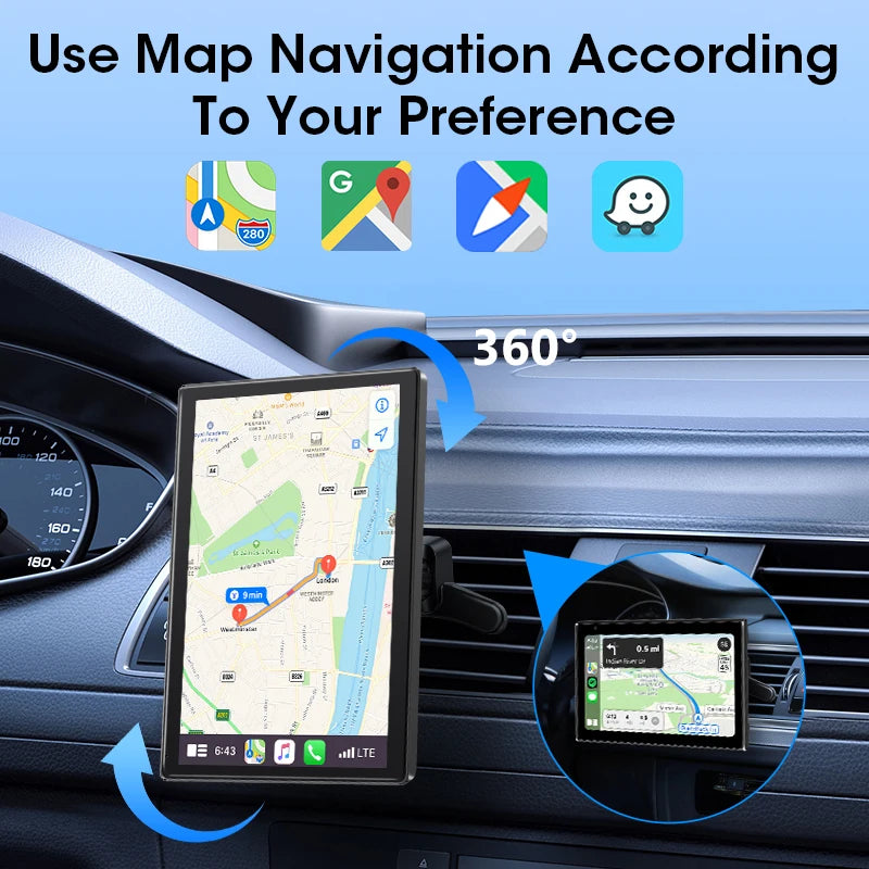 Pantalla Carplay & Android Auto Jansite 9” Vertical