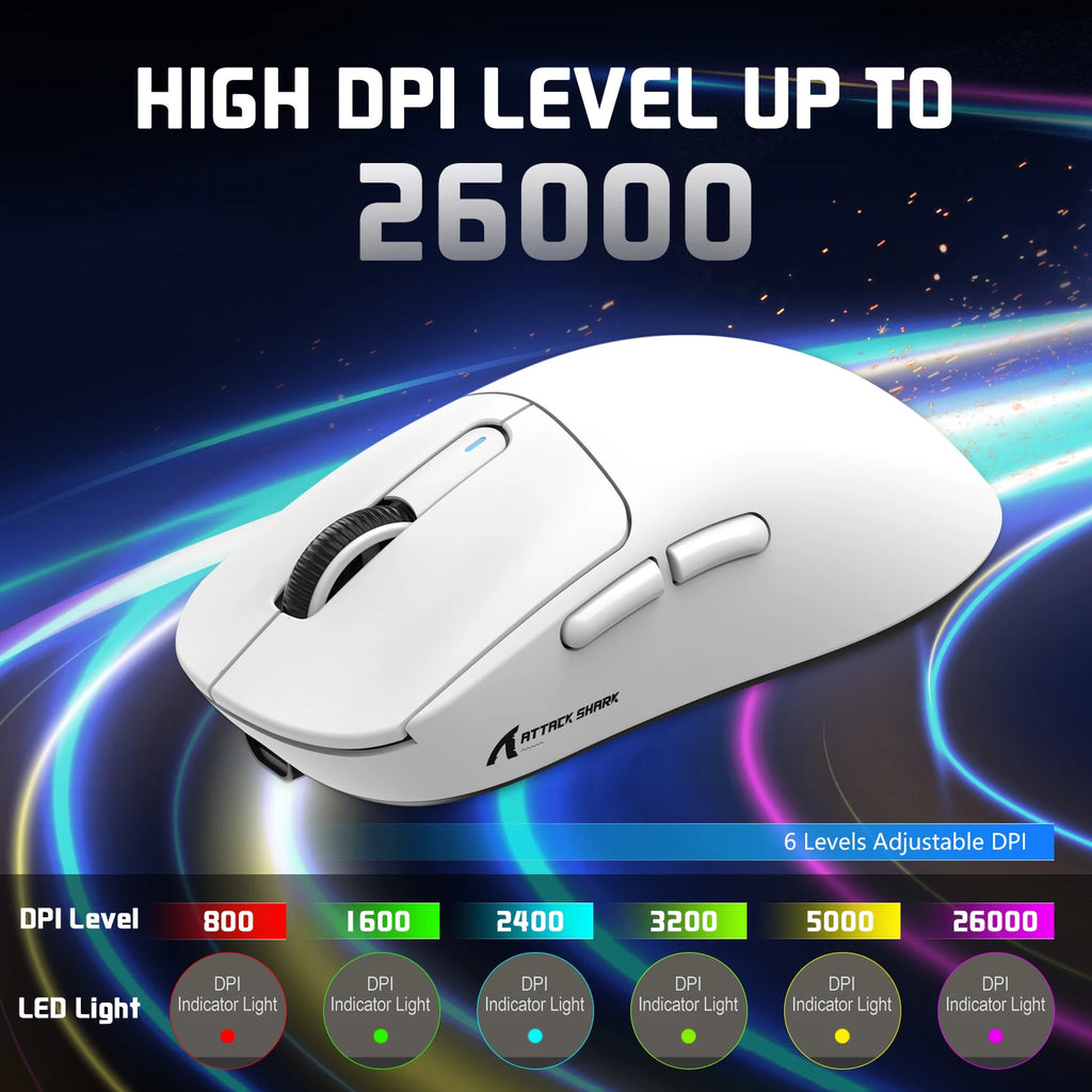 Mouse Gamer Inalámbrico Ligero Attack Shark X3