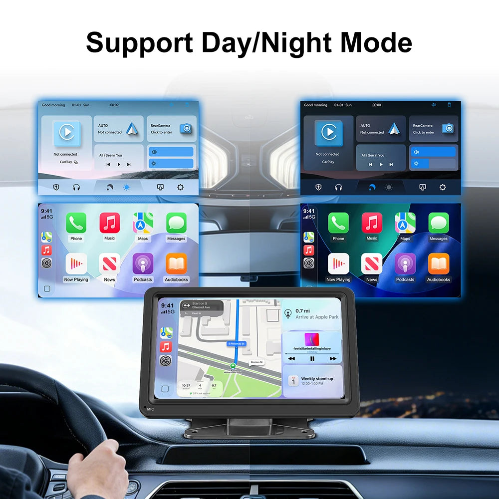 Pantalla Carplay & Android Auto 
Universal Portable IPS 7”