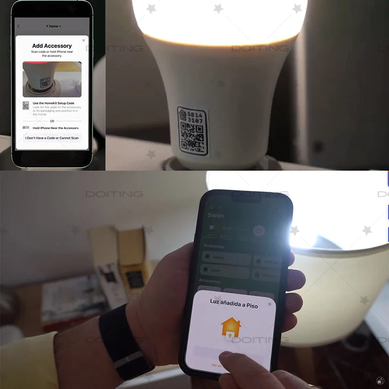 Homekit WiFi E27 Smart Dimmable Bulb RGBCW 110V