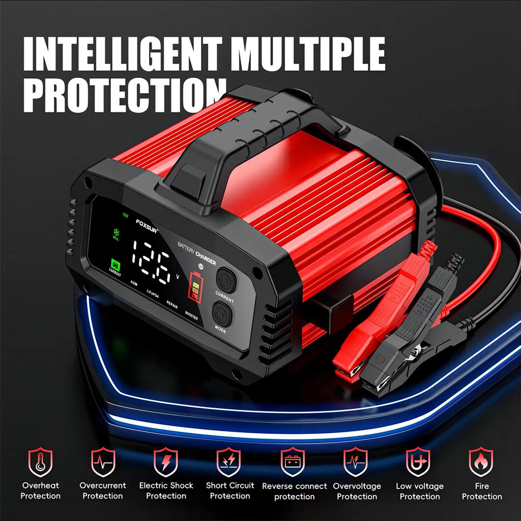 Cargador de Batería de Auto Inteligente Portátil FOXSUR