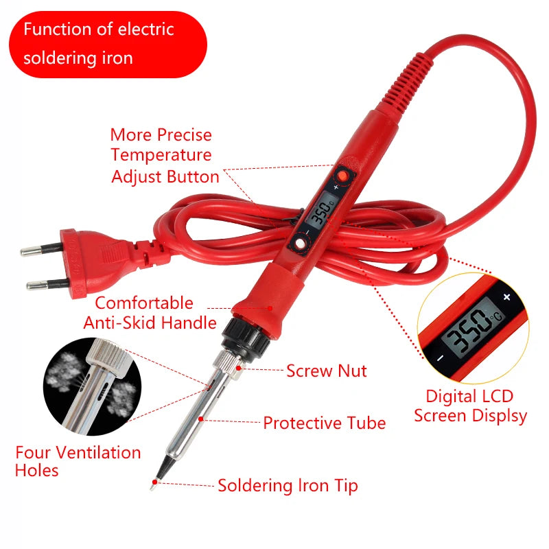 Kit de Soldadura Profesional 80W con Multímetro