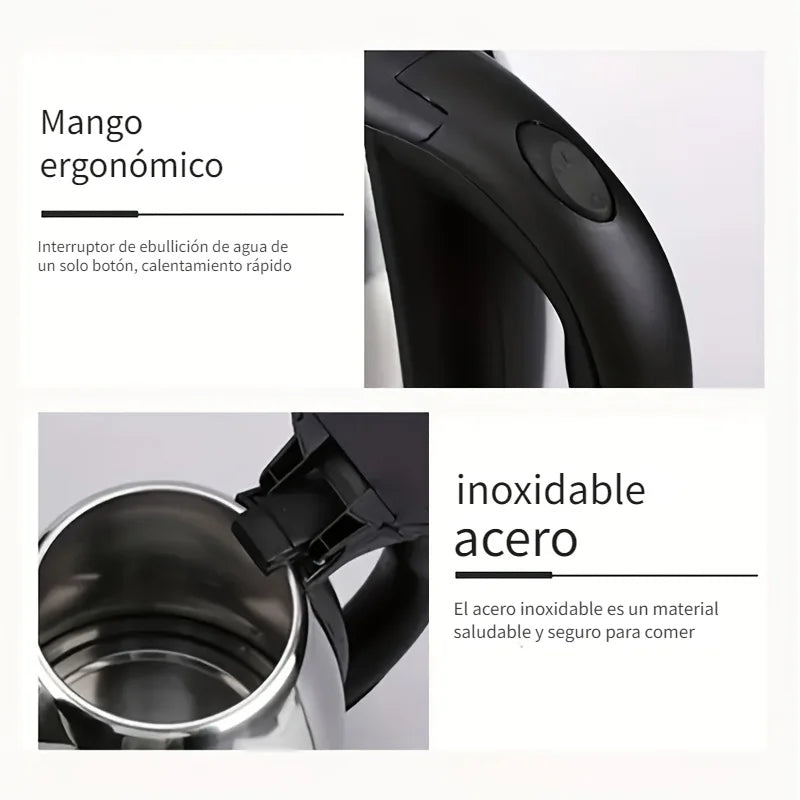 Hervidor Eléctrico de Agua 1,8L de Acero Inoxidable