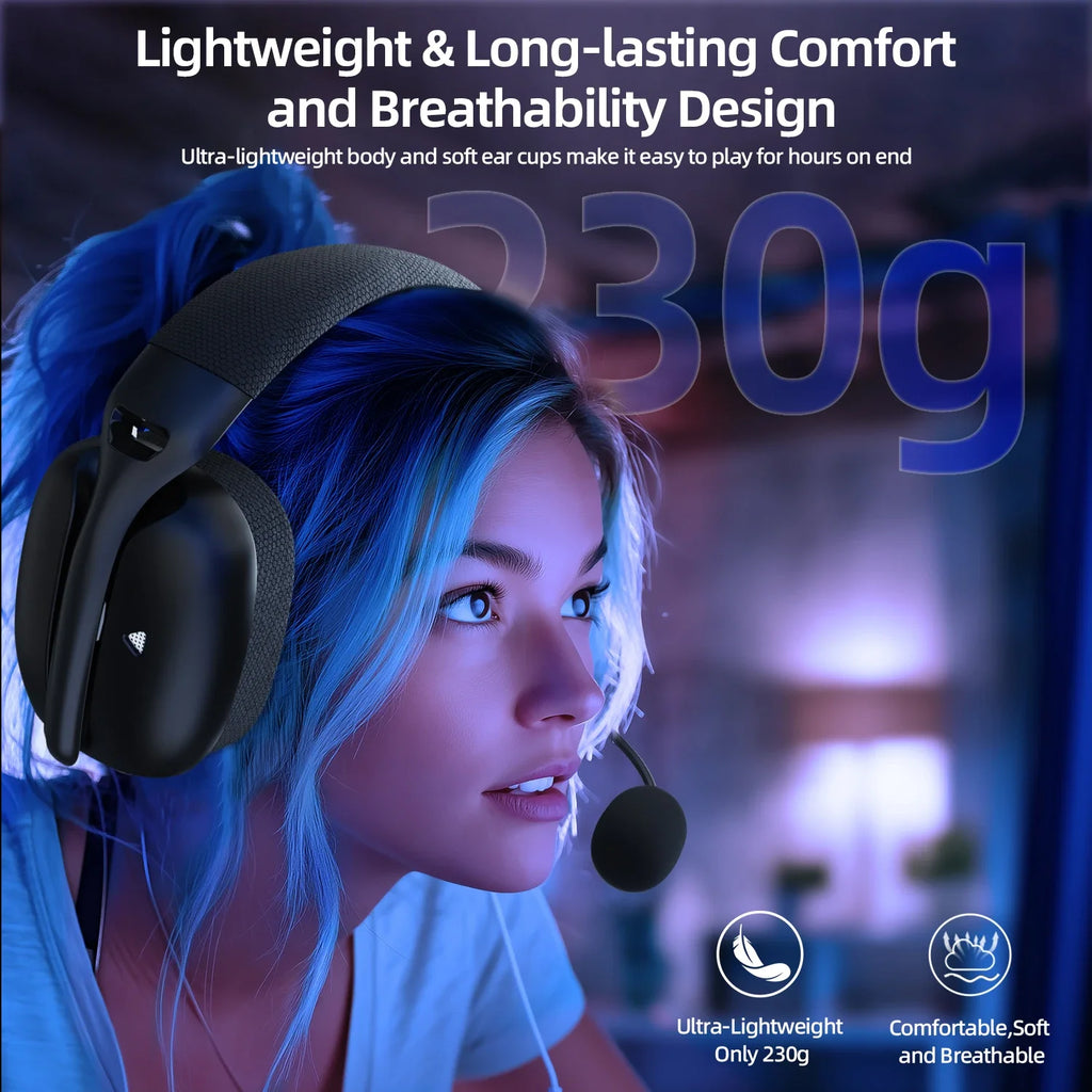 ATTACK SHARK L80PRO Wireless Audífonos Gamer Tri-Mode