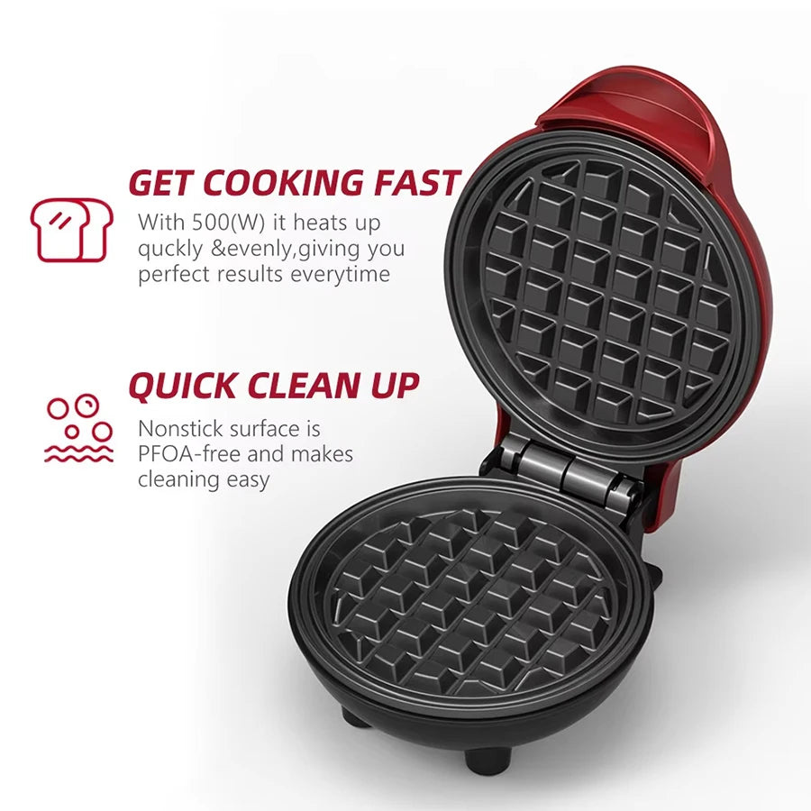 Mini Wafflera Eléctrica Circular