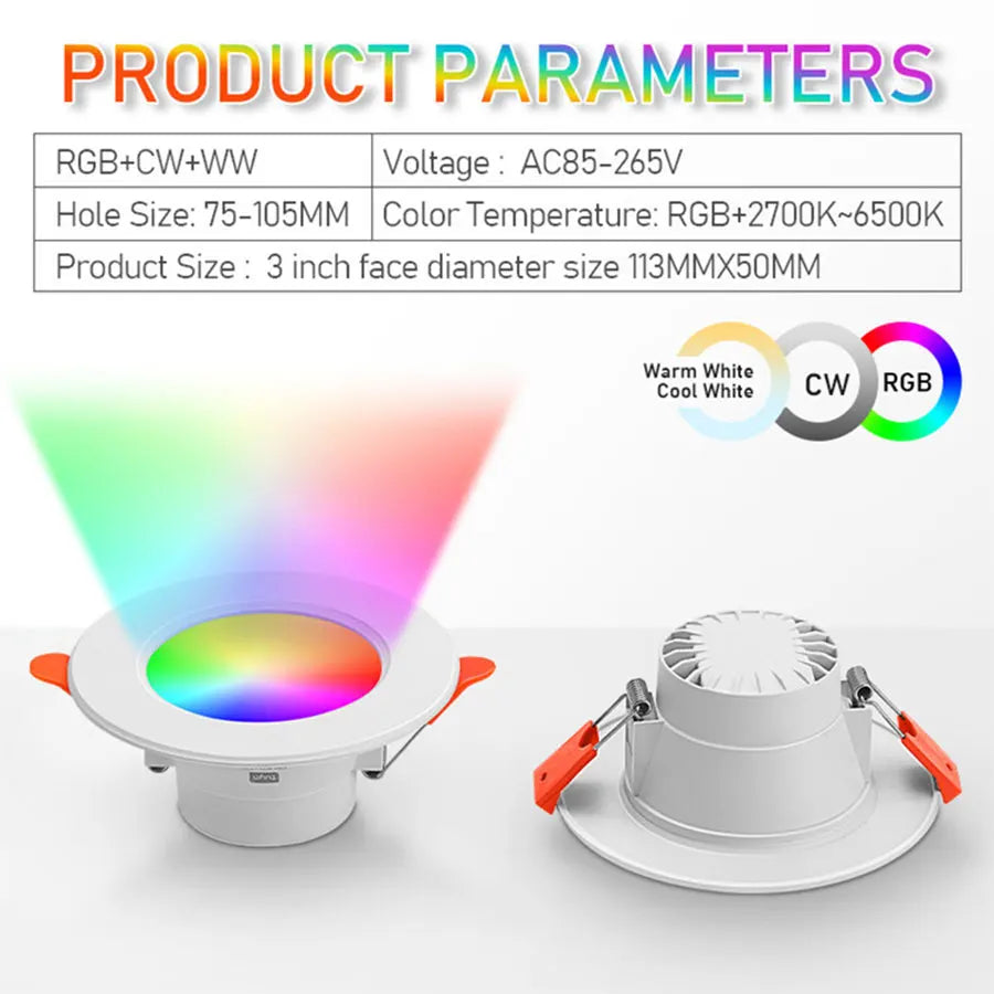 Tuya Smart LED Downlight Bluetooth Recessed Led Spot