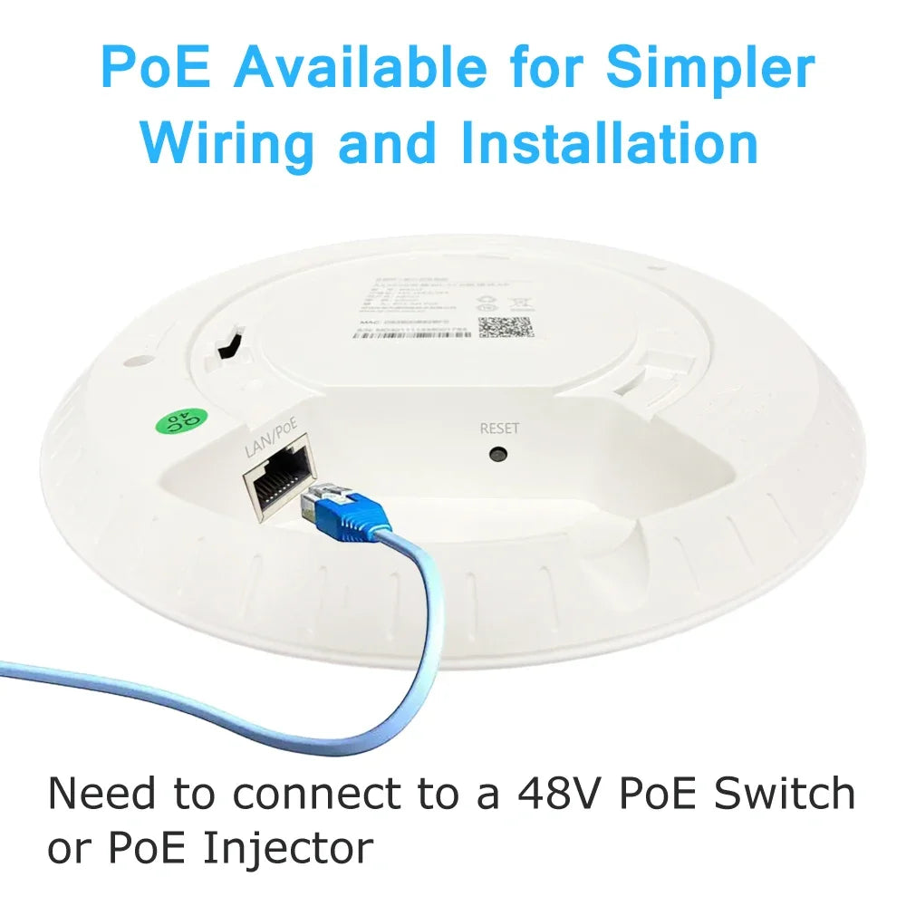 Punto de Acceso WiFi 6 AX3000 Ultra-Slim con PoE+ y Mesh