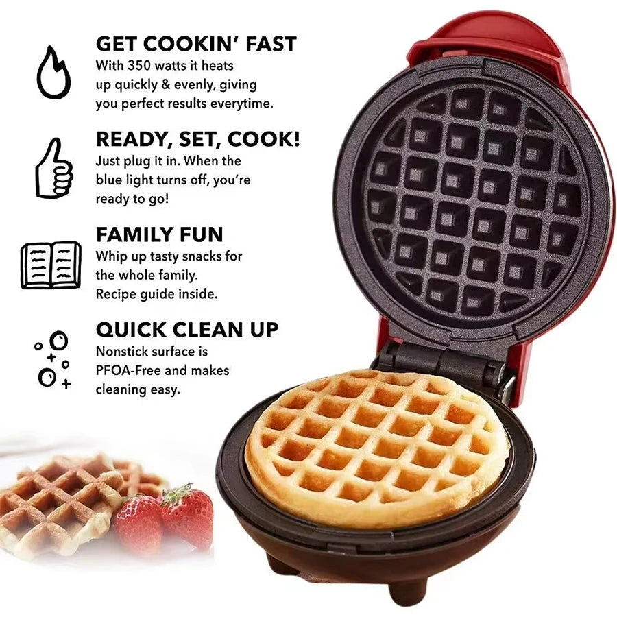Mini Wafflera Eléctrica Circular