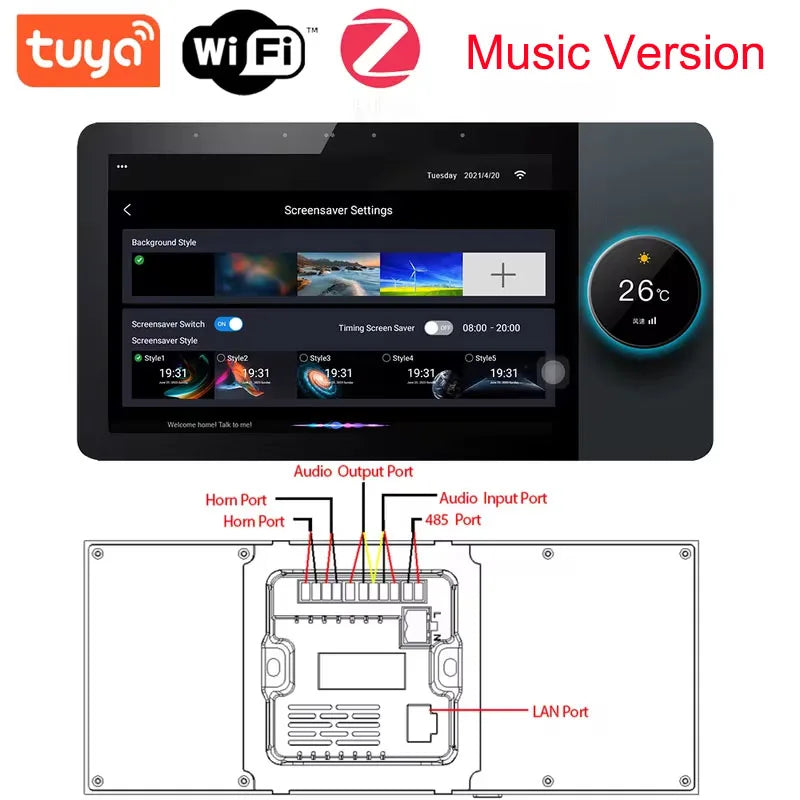 Pantalla Central de Control Inteligente de 6"