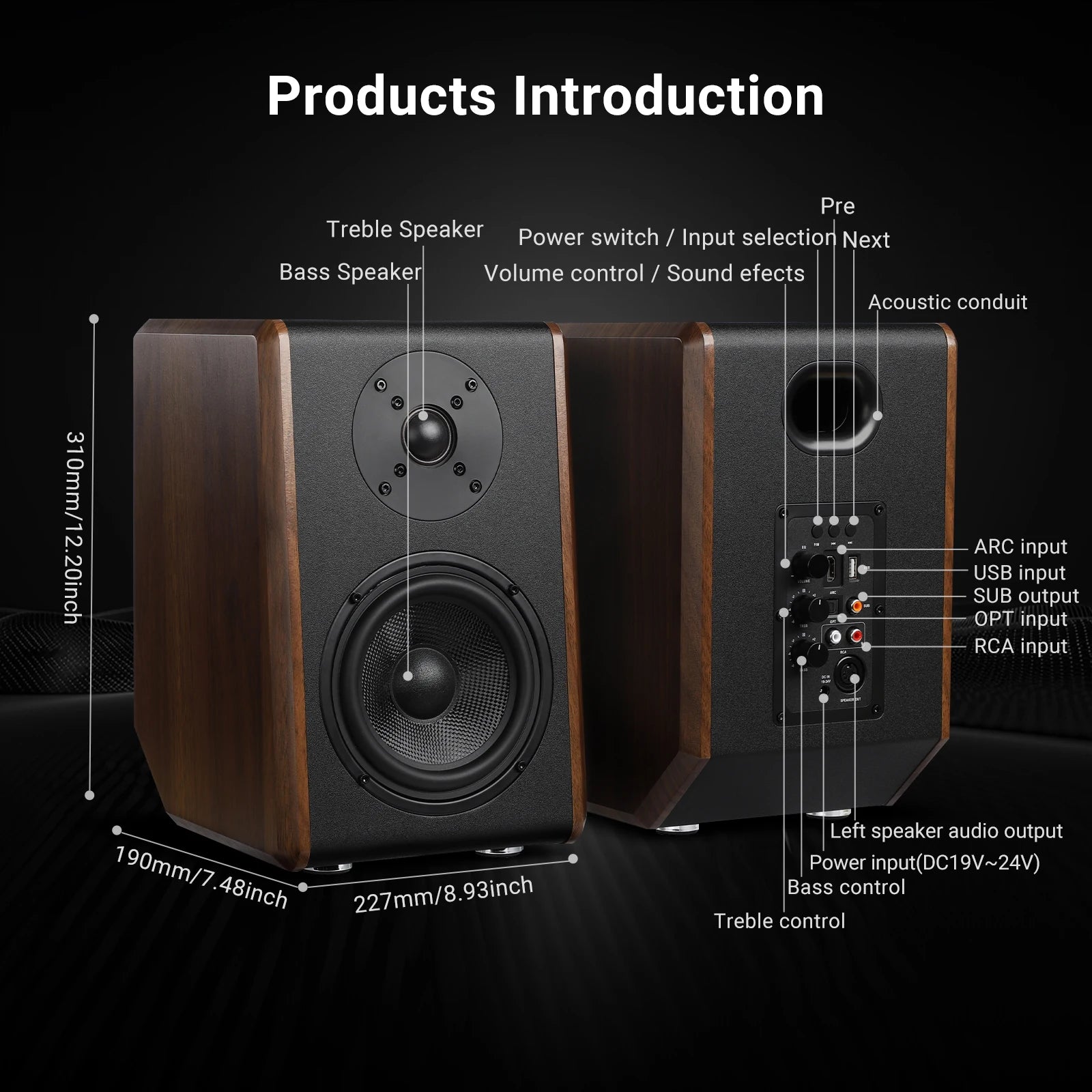 Home theater AIYIMA S700 Active Bookshelf Speakers