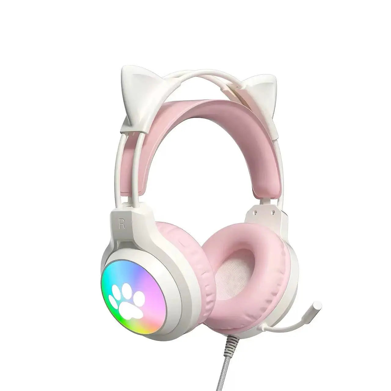 SOYTO Kawaii Cat Ear Audífonos Gamer RGB Color