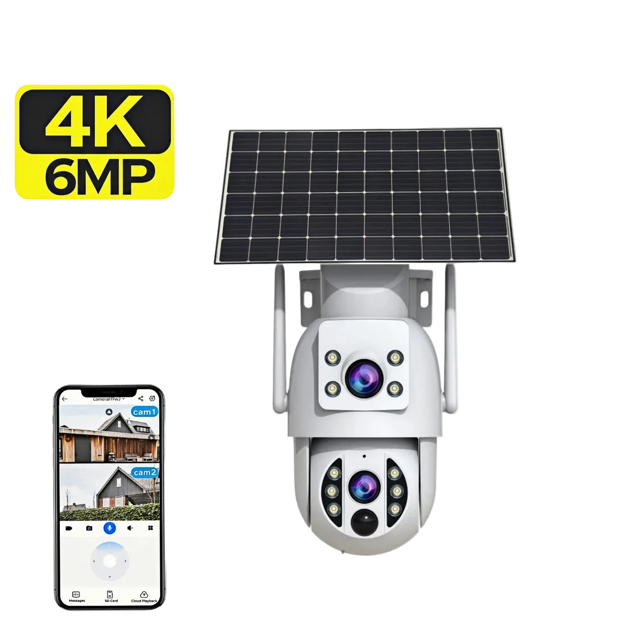 JOOAN 4K Solar Security Camera Wireless Outdoor