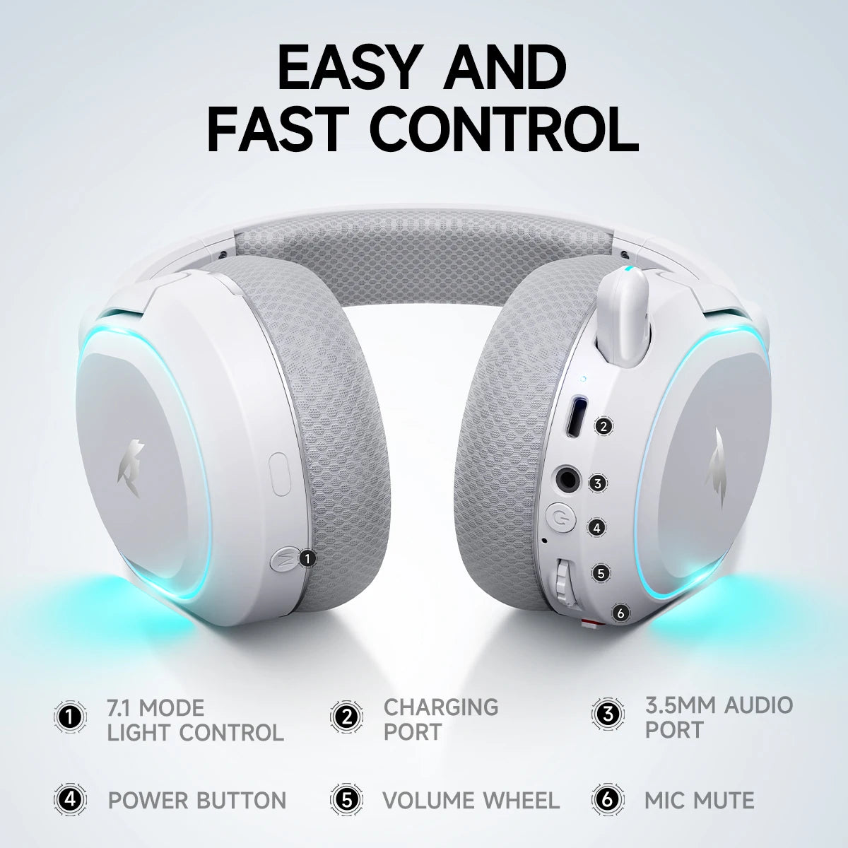 Audífonos Picun G2 2.4GHz Bluetooth Wireless Gaming