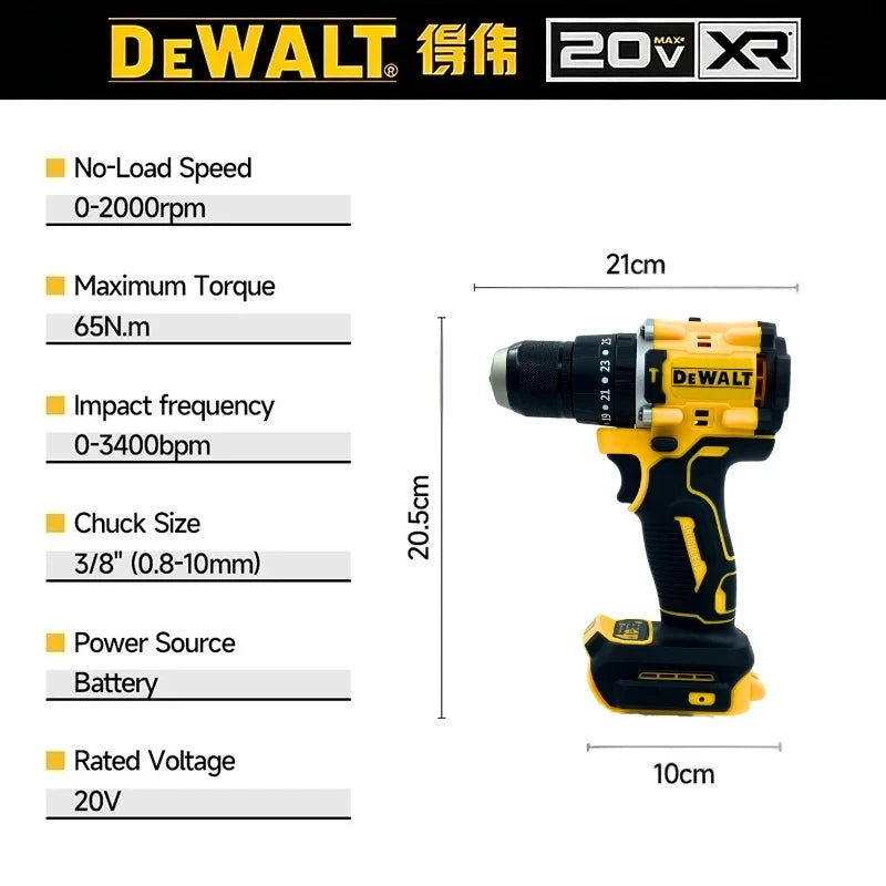 DEWALT DCD805 Perceuse à Percussion