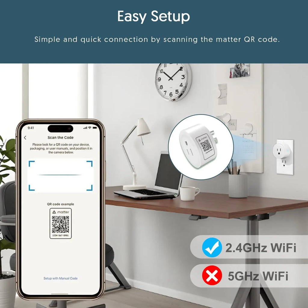 Matter Smart Socket US Plug Alexa Voice Control