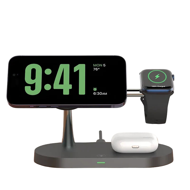 3 en 1 Cargador Inalámbrico Magnético para iPhone, Apple Watch y AirPods
