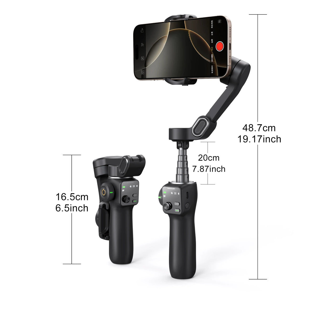 Estabilizador Gimbal AOCHUAN Smart V8 3 Ejes con Trípode