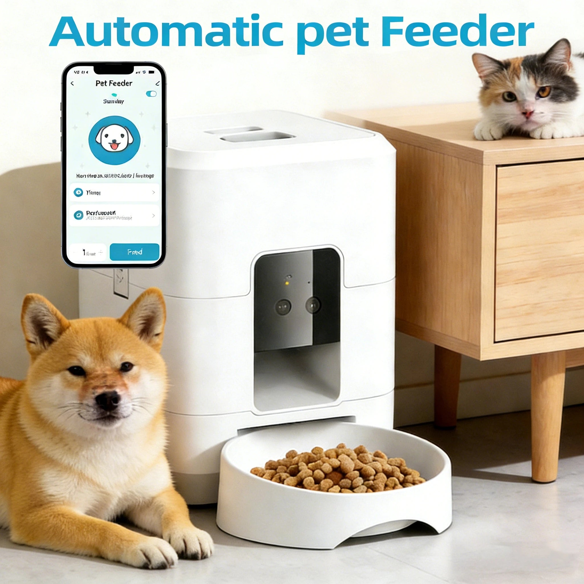 2L Smart WiFi Automatic Pet Feeder for Cats And Dogs
