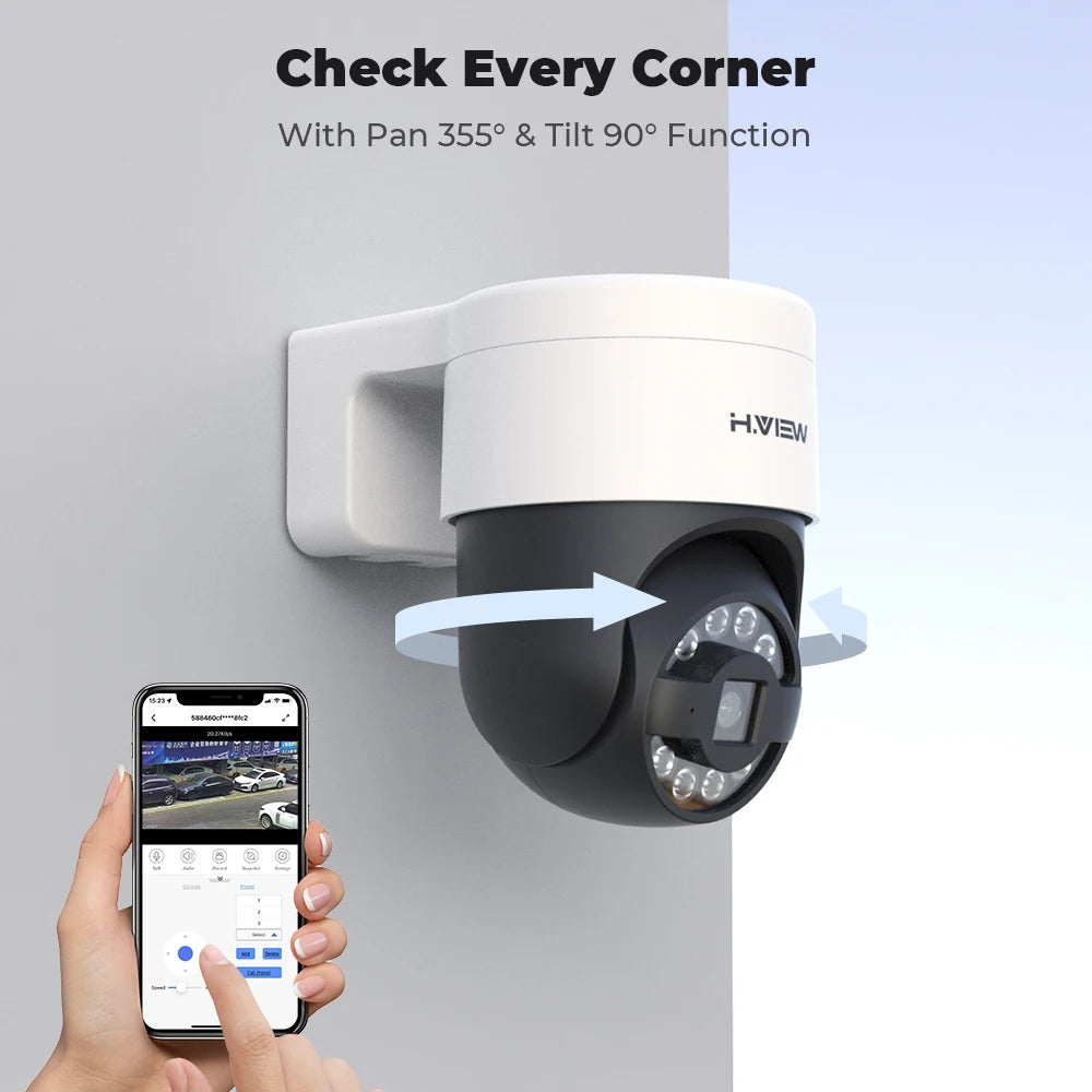Sistema CCTV PoE con Detección Humana y PTZ H.VIEW
