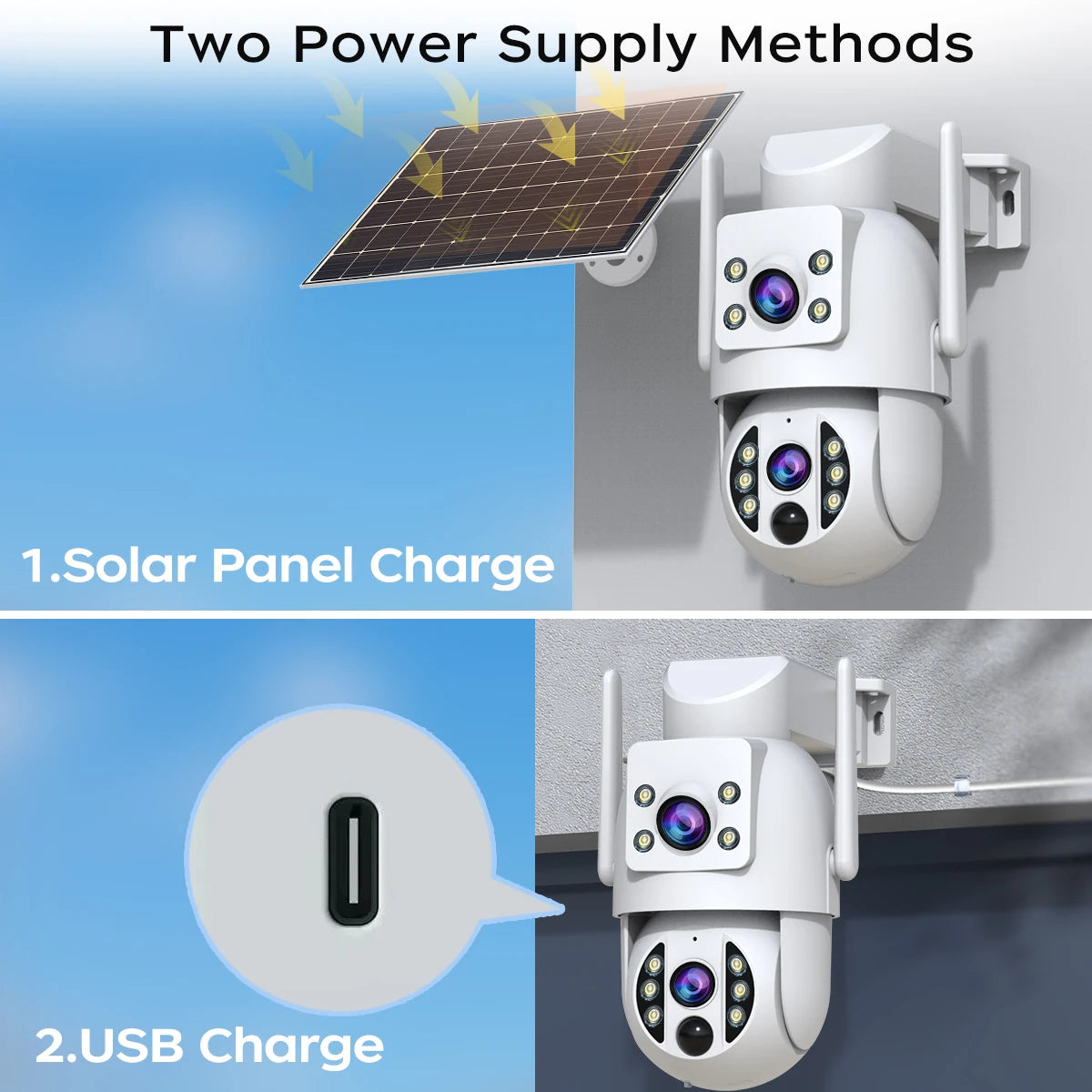 JOOAN 4K Solar Security Camera Wireless Outdoor