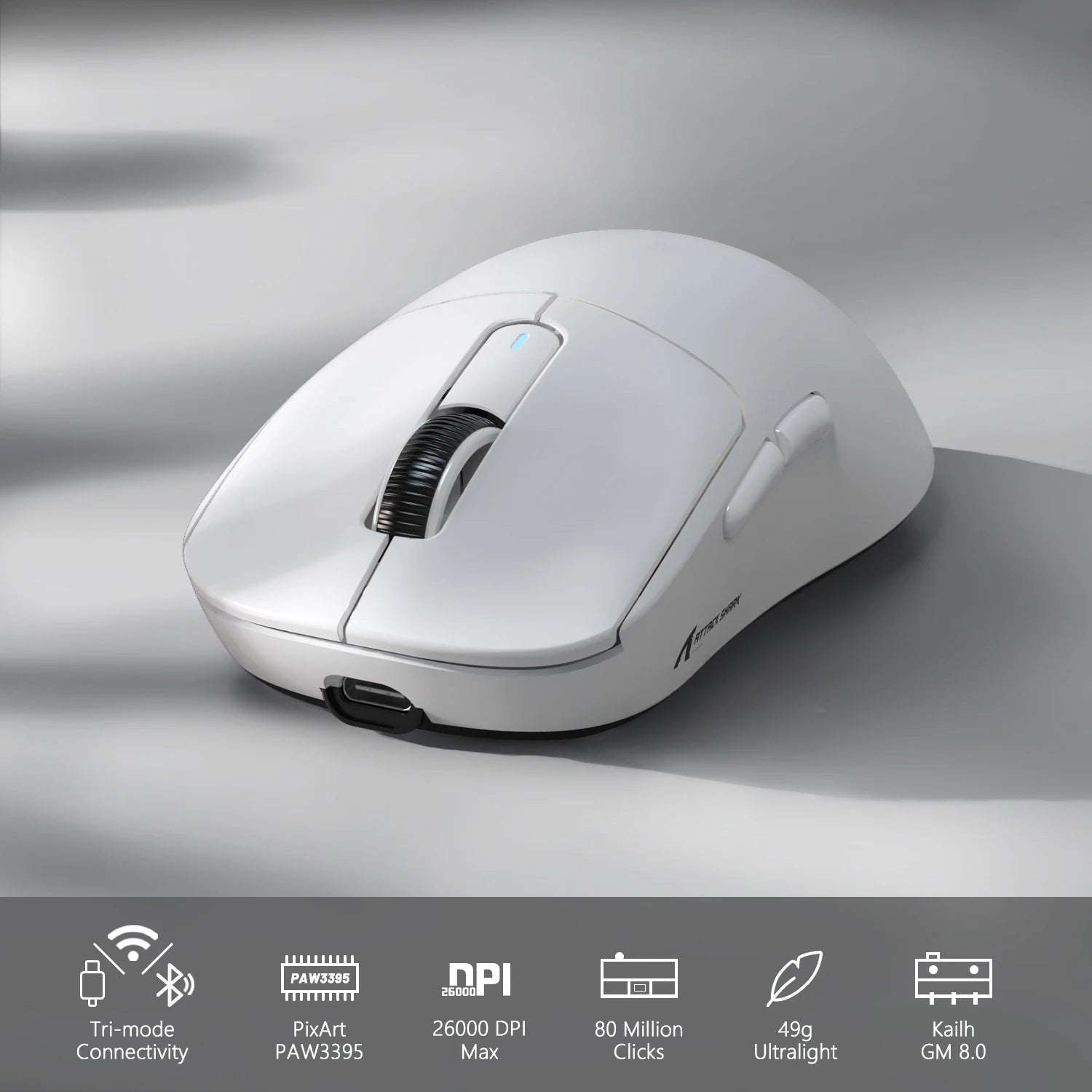 Mouse Gamer Inalámbrico Ligero Attack Shark X3