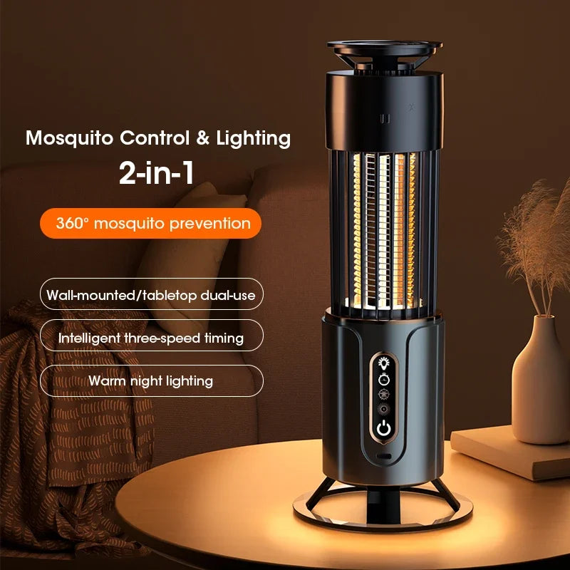 Lámpara mata mosquitos para campamento