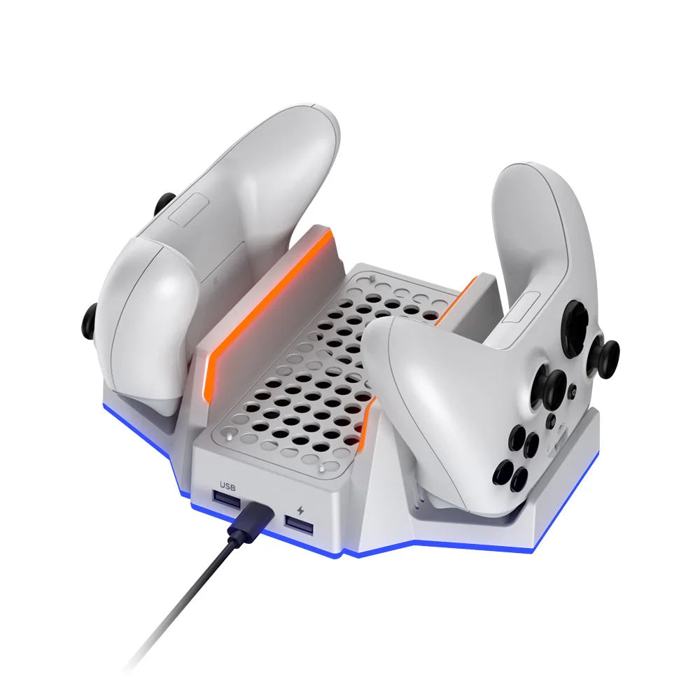 Multifuncional Charging Base for XBOX S with Cooling Fans+Dual Controller Charging