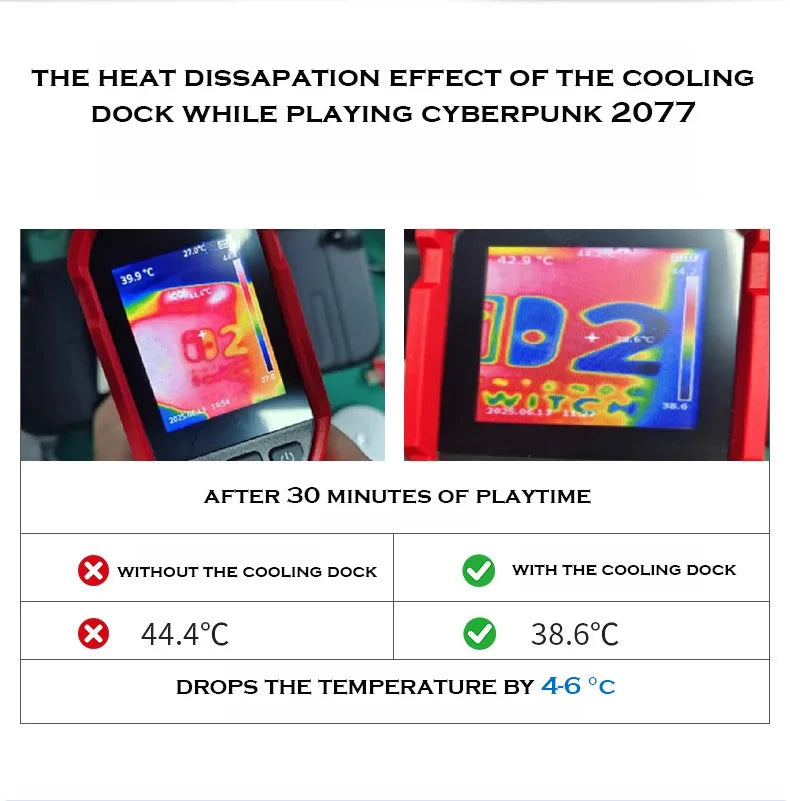 For Switch 2 Gaming Console Cooling Fan Storage Base Charging Dock