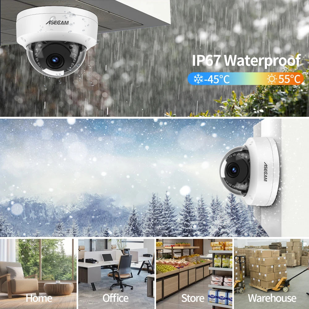 8MP 4K POE IP Camera IK10 Explosion-proof Outdoor
