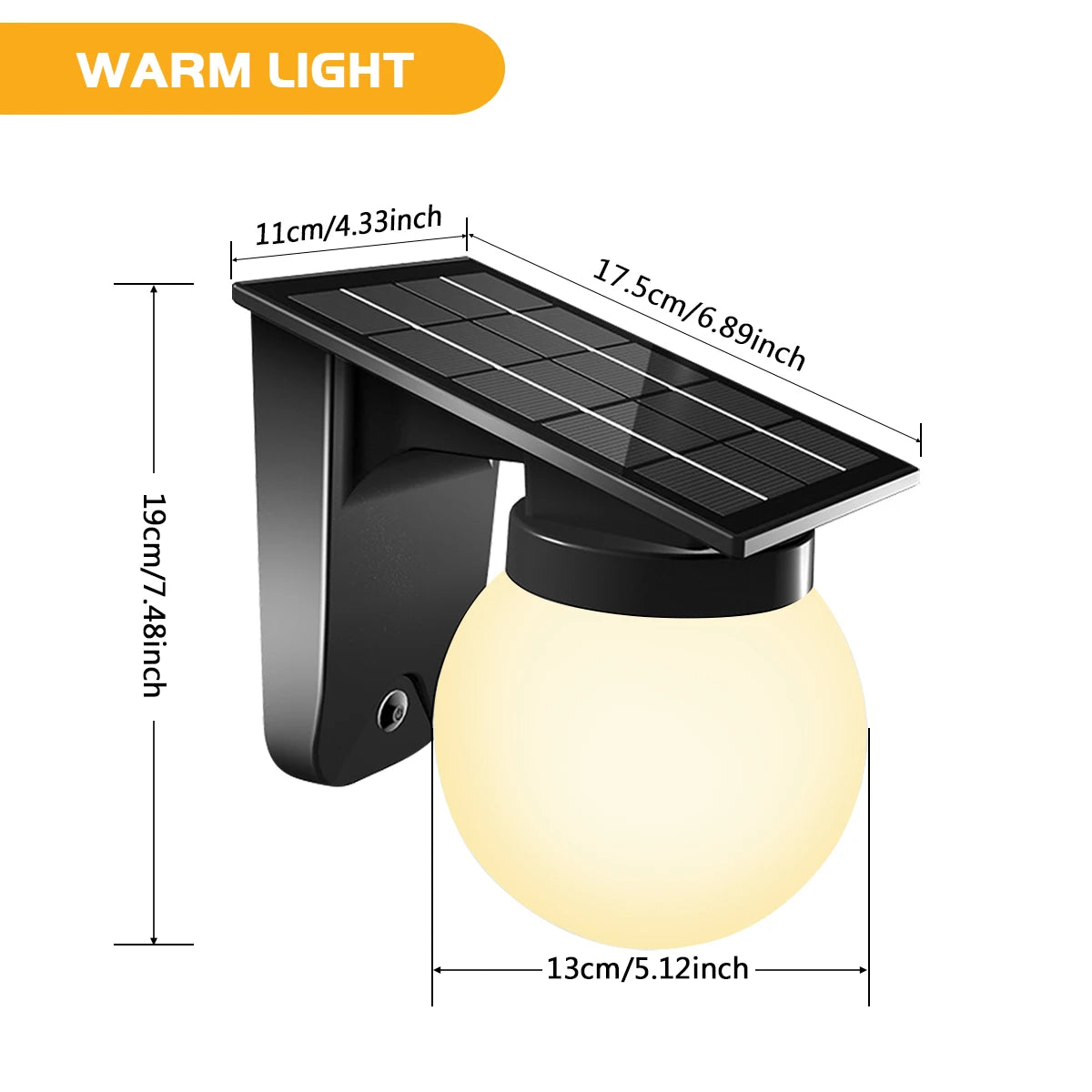 Luces de pared solares para uso en exteriores Brillo ajustable