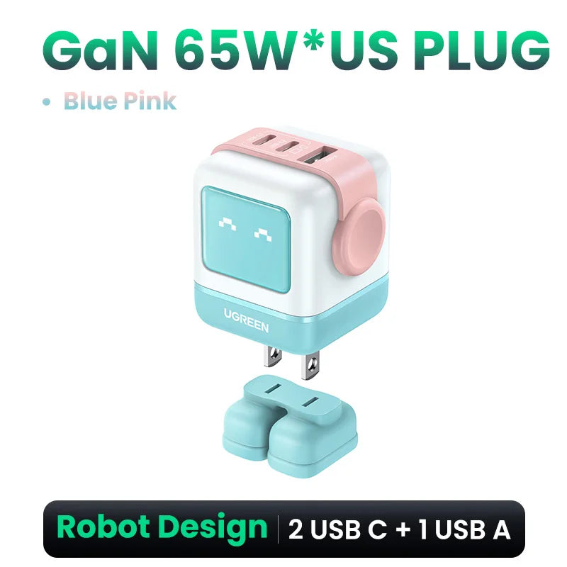 Cargador UGREEN 65W GaN Uno Robot