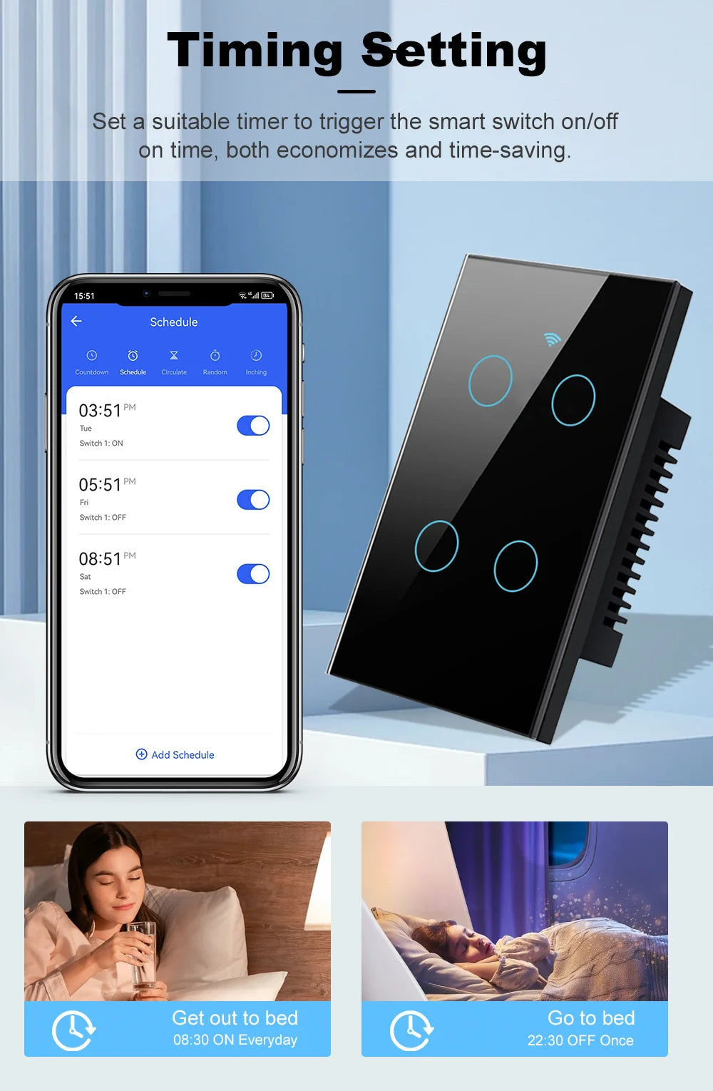 Interruptor Inteligente Tuya WiFi Touch