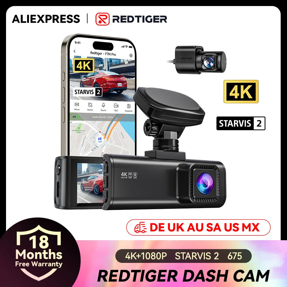 REDTIGER F7N PRO Dash Camera 4K Dash Cam