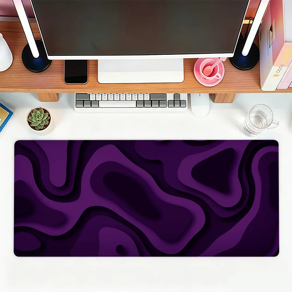 Black and grey abstract art pattern design Mouse Pad