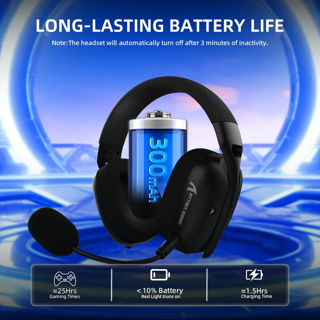 ATTACK SHARK L80PRO Wireless Audífonos Gamer Tri-Mode