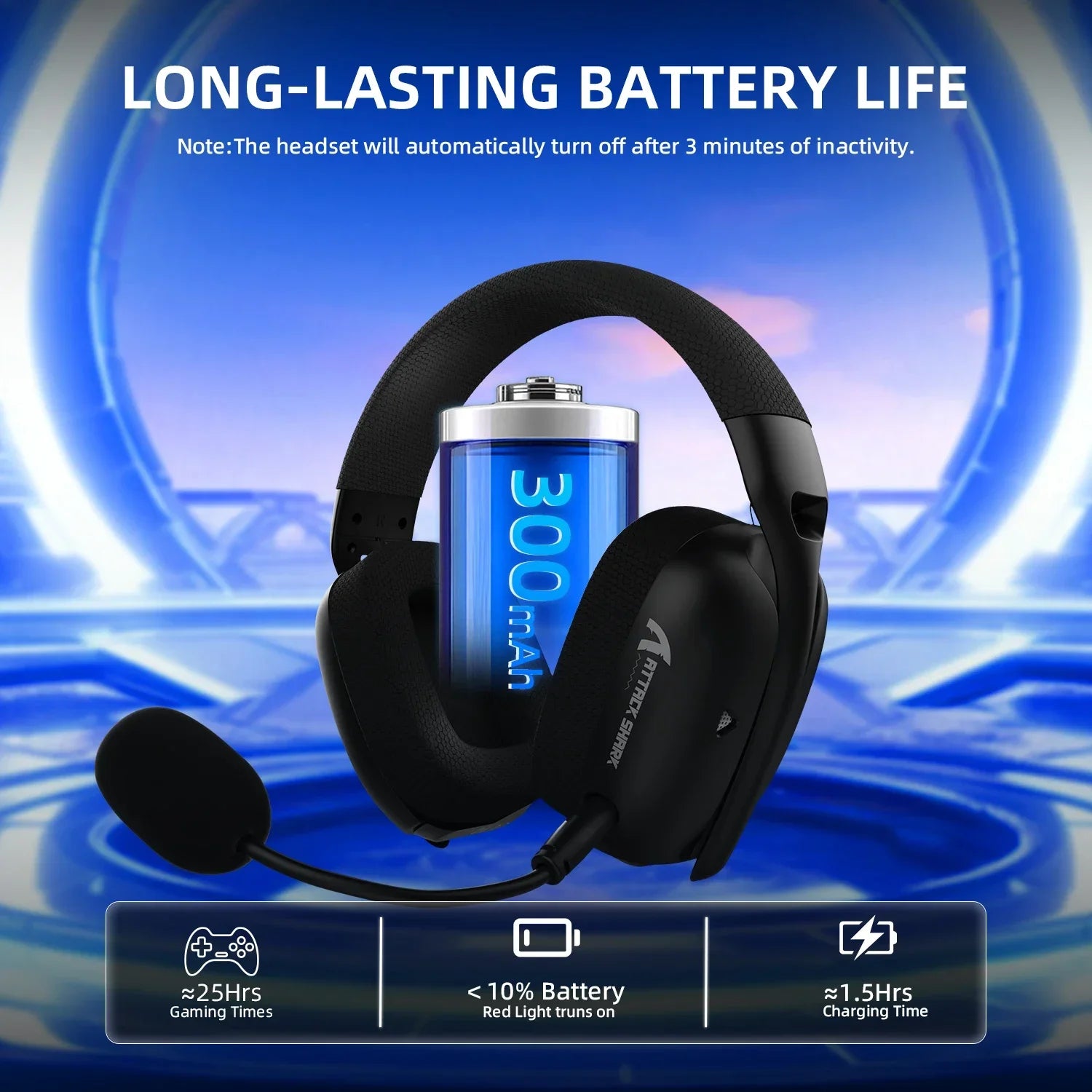 ATTACK SHARK L80PRO Wireless Audífonos Gamer Tri-Mode