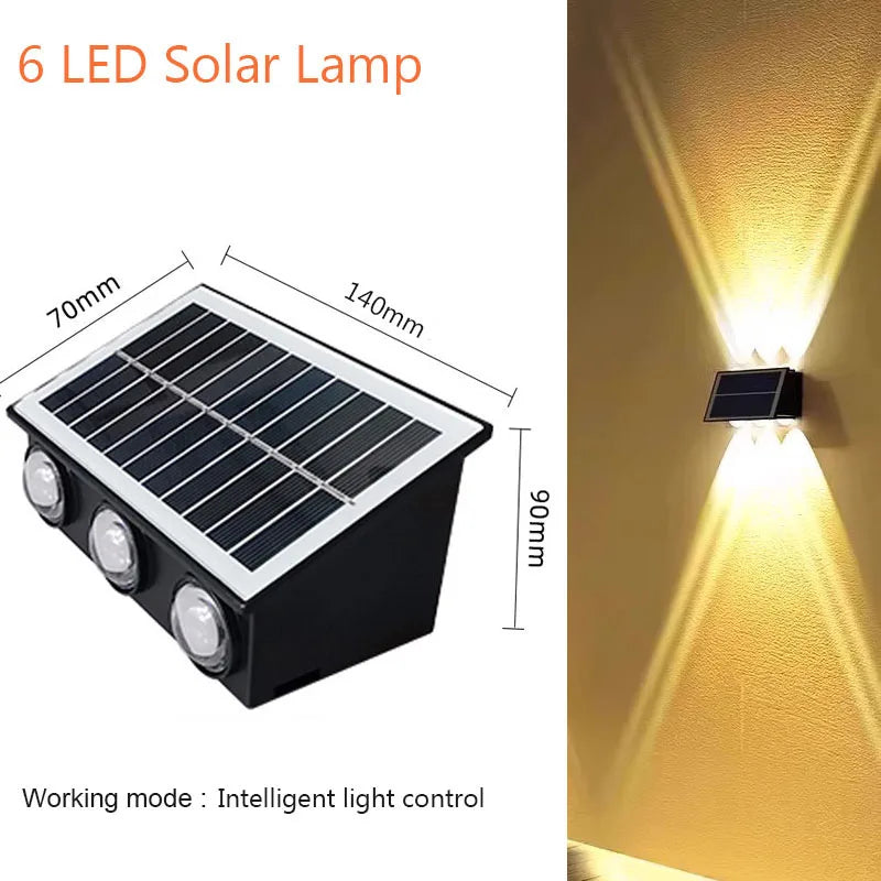 Lámpara LED cálida solar para exterior