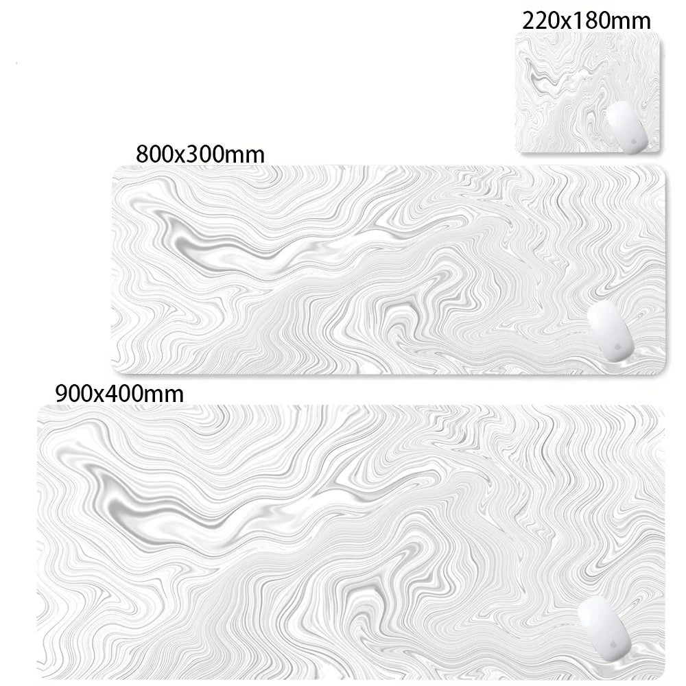 XXL Desk Mat Black And White Strata Liquid Mousepad