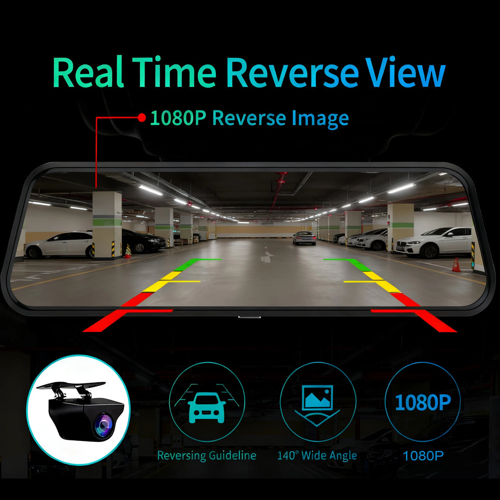 Dash Cam Acceo 4K Espejo Wireless CarPlay Android Auto