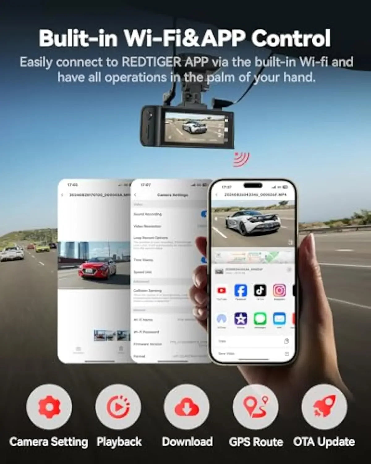 REDTIGER F7N PRO Dash Camera 4K Dash Cam