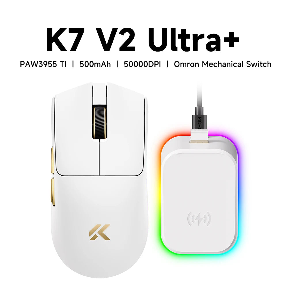 MCHOSE K7 V2 Wireless Gaming Mouse PAW3955 TI