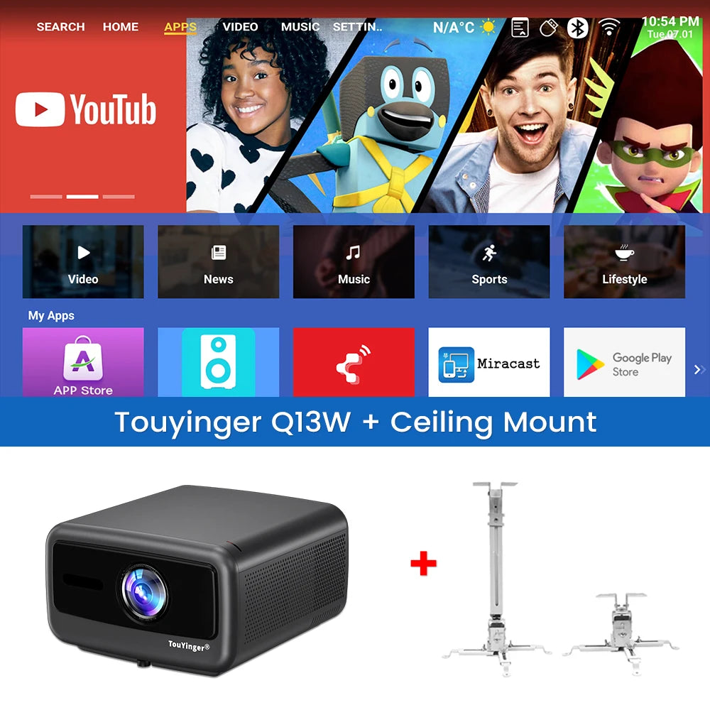 Proyector Touyinger Q13W 3800ANSI Full HD